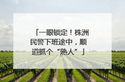 一眼锁定！株洲民警下班途中，顺道抓个“熟人”